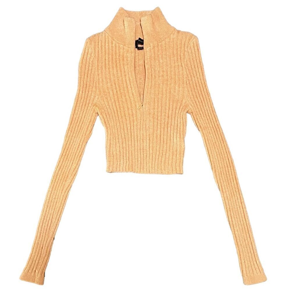 Urban Outfitter women's long sleeve half zip sweater, color tan